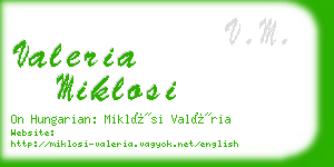 valeria miklosi business card